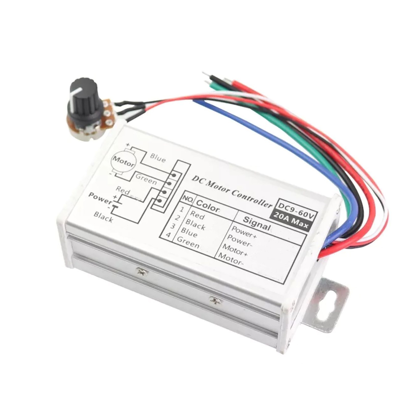 1PCS DC 9V-60V Input Motor Speed Controller With Convenient Operation Design