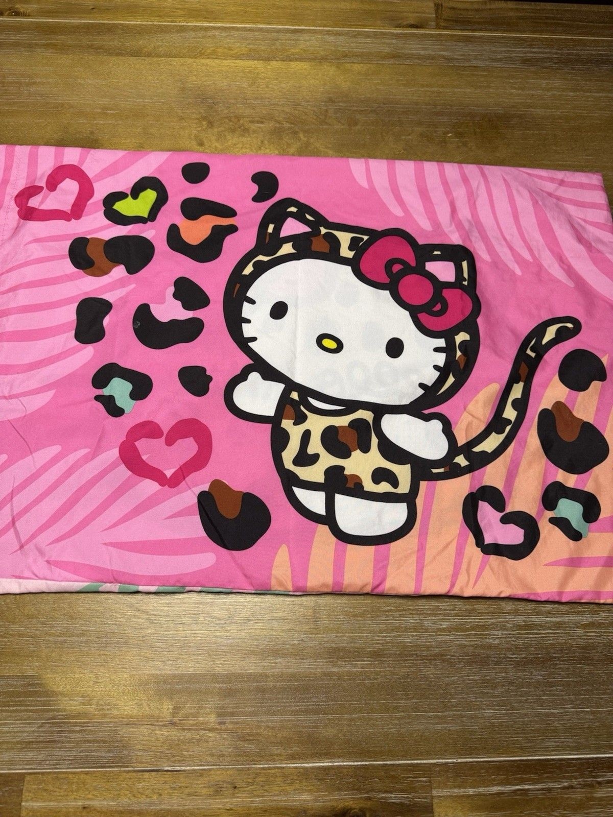 HELLO KITTY Cheetah Print Pillowcase 1 Piece Standard
