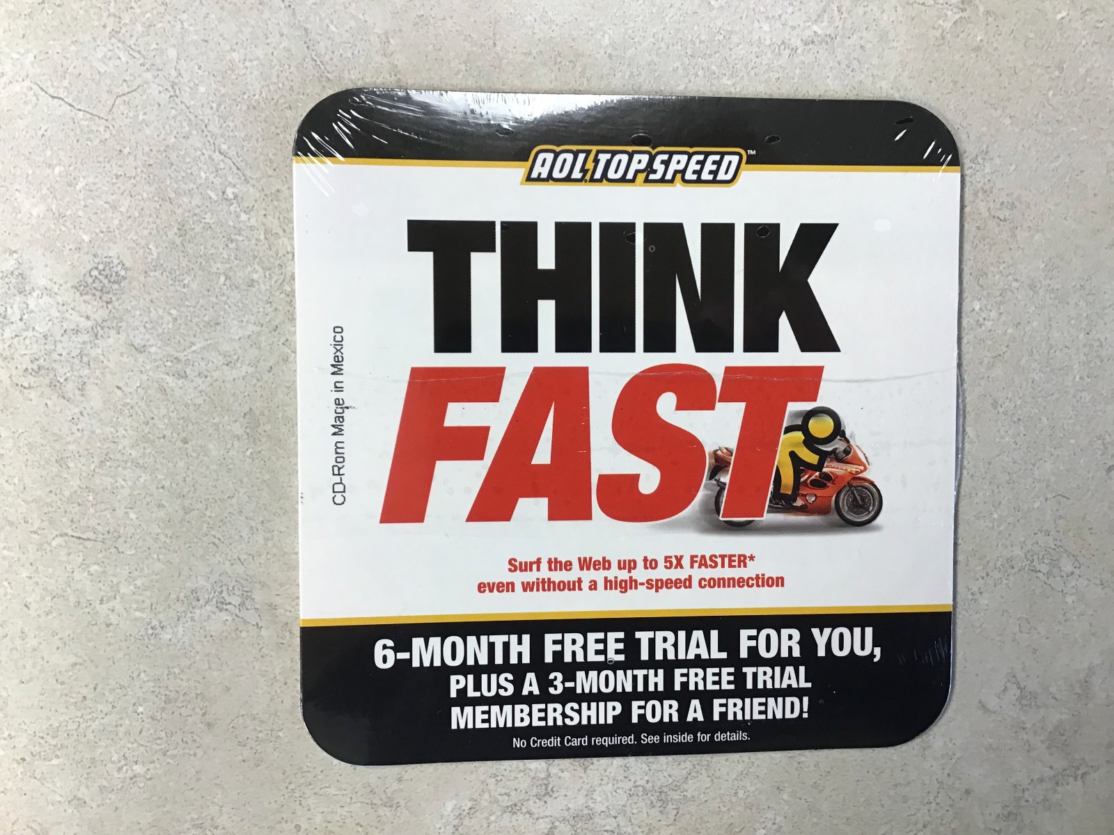 New AOL Top Speed Think Fast CD DP/N:0Y2455