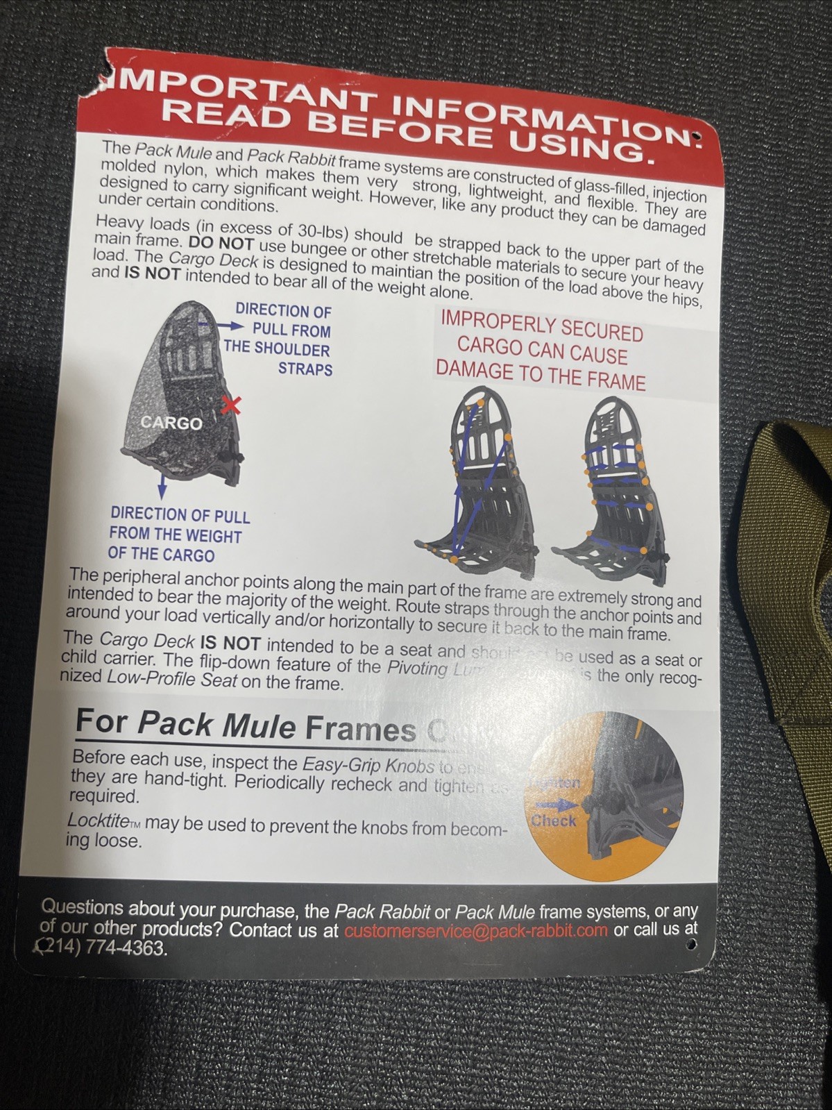 Pack Rabbit Products Pack Elite Turkey Hunter Game Carrier & Strap Set
