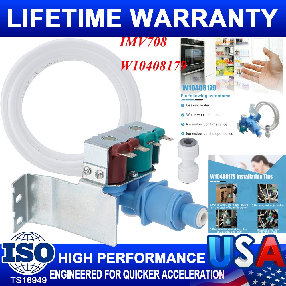 W10408179 for Whirlpool Kenmore Kitchenaid Refrigerator Water Valve for 4389177