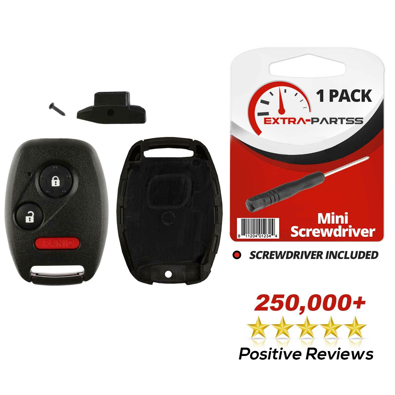 For 07 2008 2009 2010 2011 2012 2013 Honda Fit - Remote Key Fob Uncut Shell Case