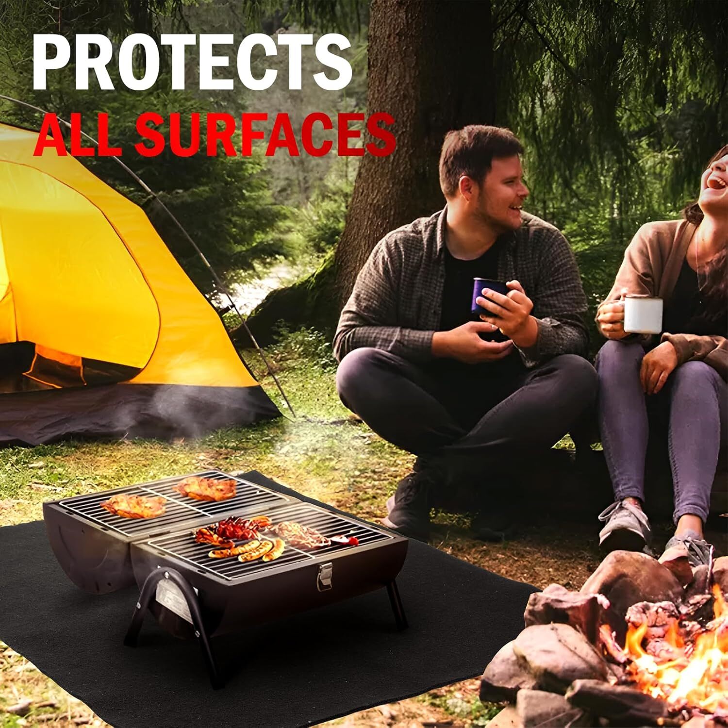 Welding Pad Protector Carbon Felt Torch Solder Heat Shield Flame-Resistant Pad