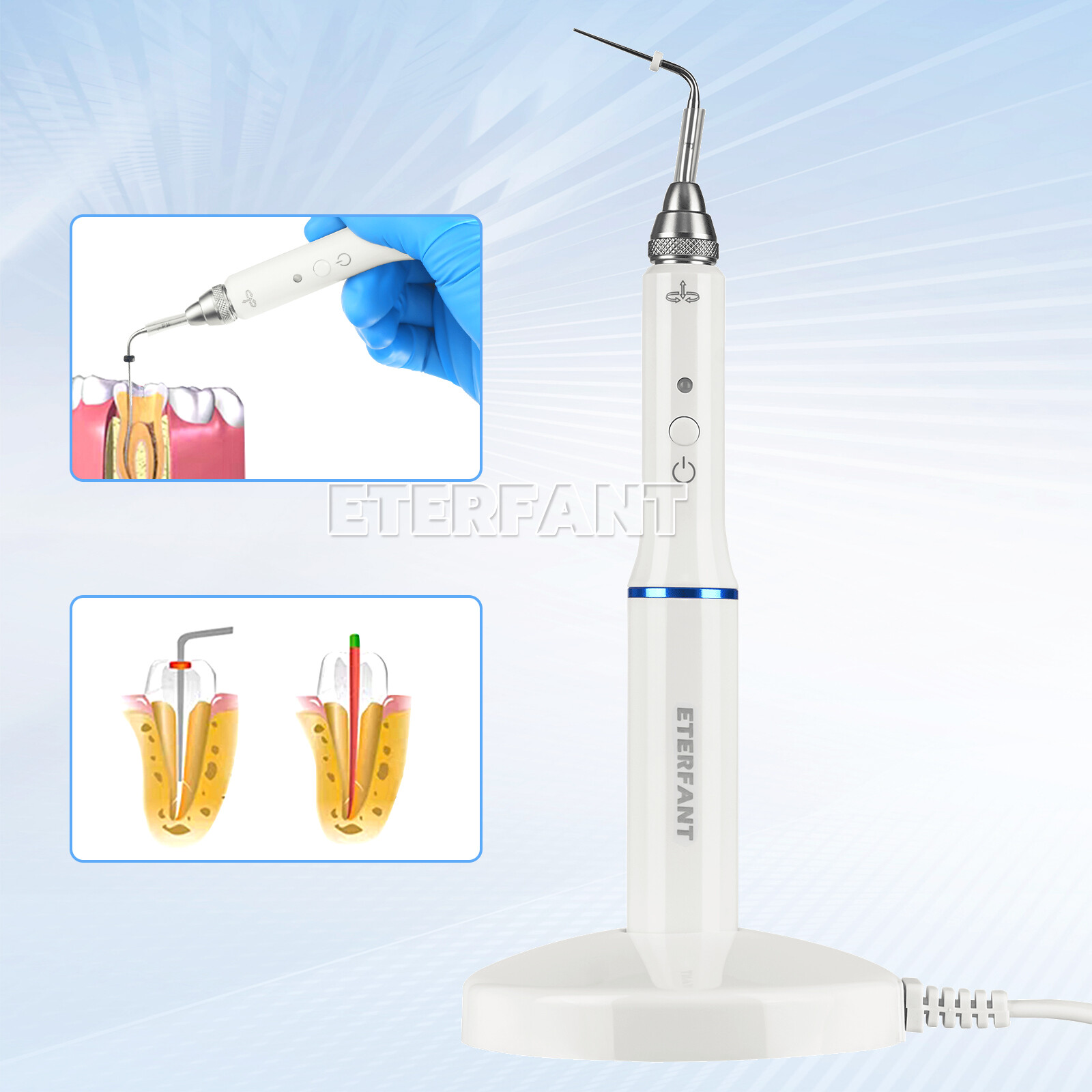ETERFANT Dental Gutta Percha Obturation System Endo Heated Pen+2xTips white