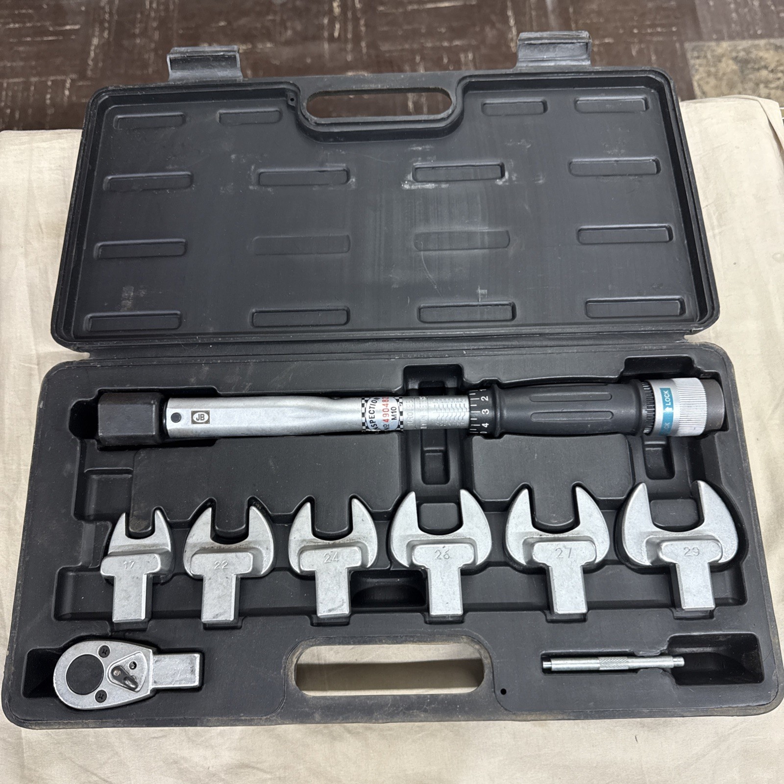 Just Better TRQ1080 torque wrench kit six metric spanner heads 17mm to 29mm 1/2"
