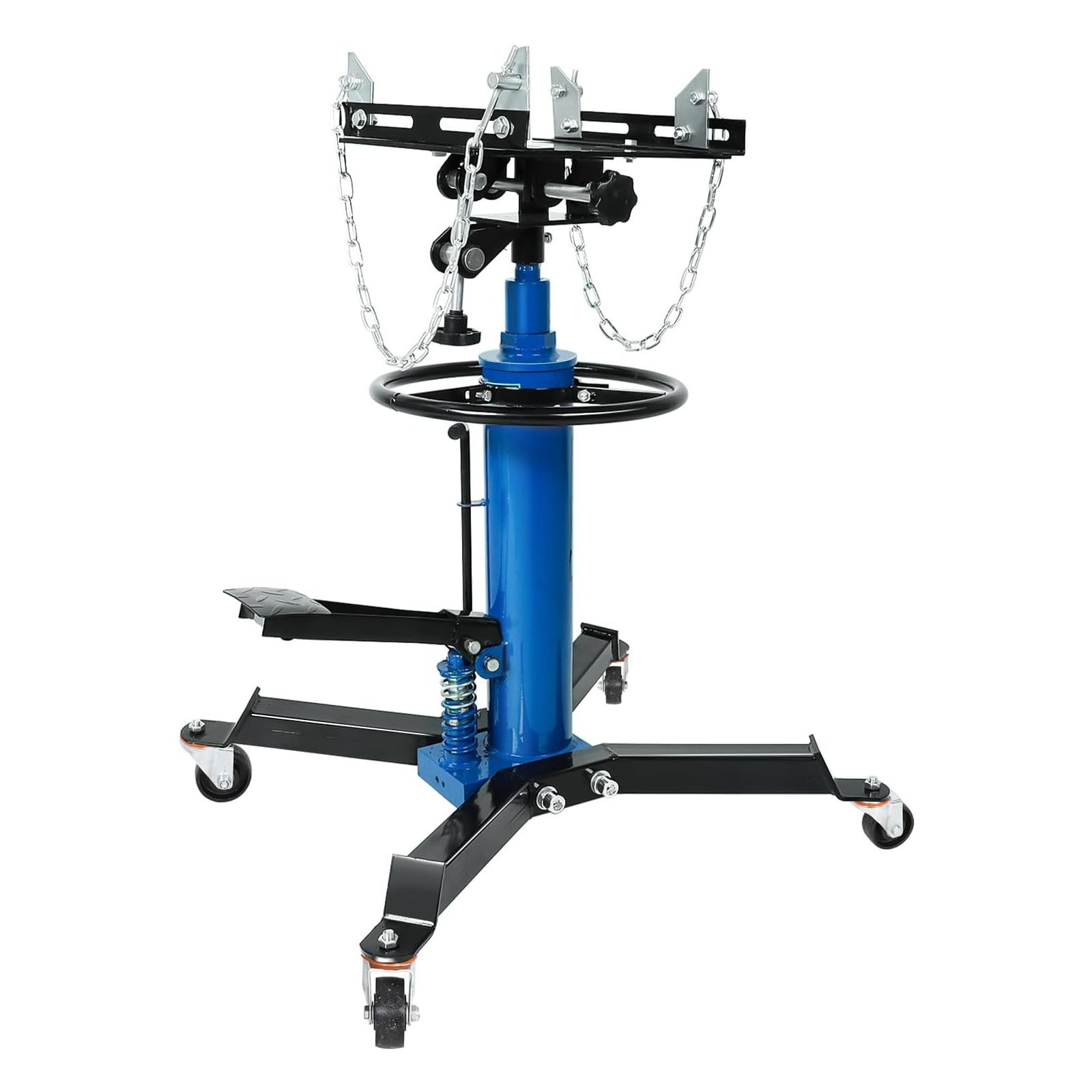 2 Stage 35"- 69" Hydraulic Transmission Jack Swivel Wheel Lift Hoist 1322 LBS