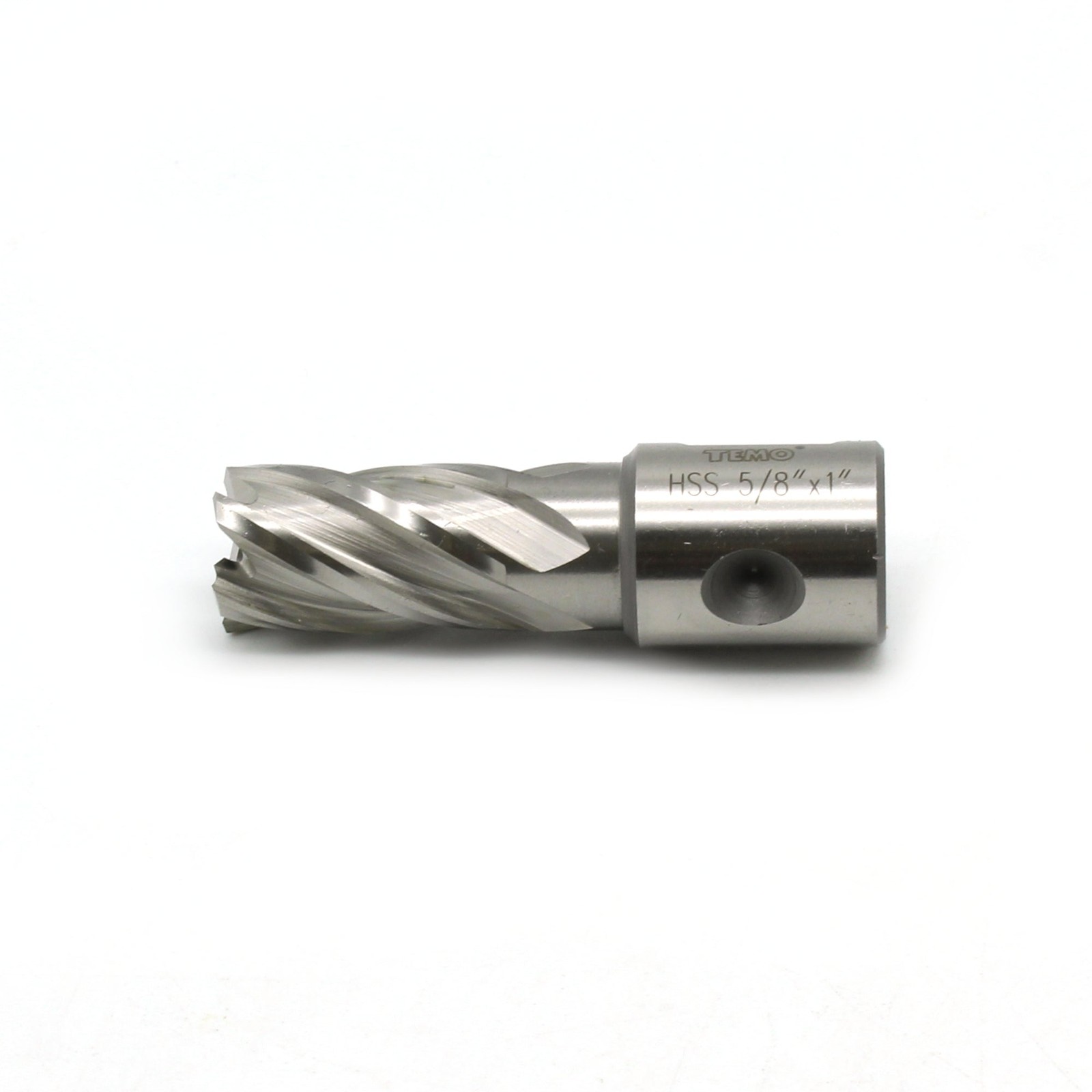TMAX M2 5/18" HSS Annular Cutter for Drill Press, Weldon Shank, Bright Finish
