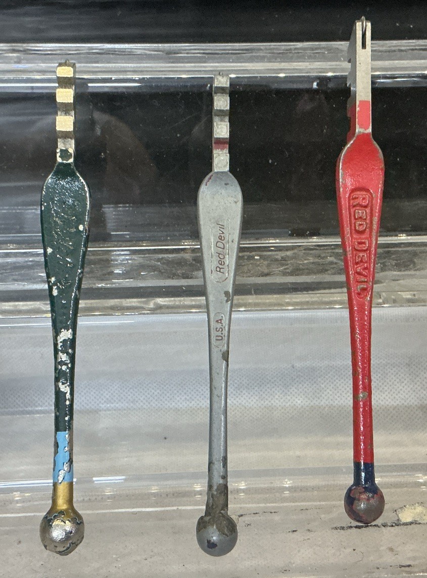 Lot of (3) Vintage Glass Cutters: (2) Red Devil’s & (1) Green Fletcher - Working