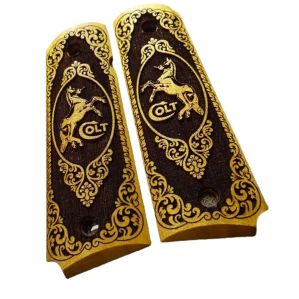 Handcraft pistol grip for COLT 1911 Full size Kanok Thai pattern  Gun laser mach