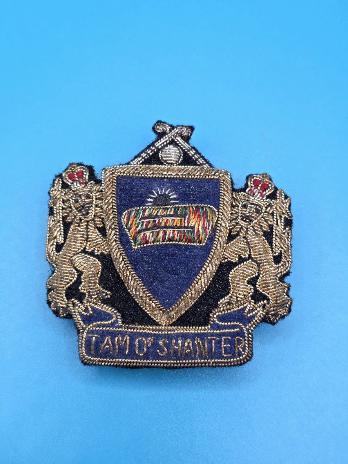 Vintage Gold Crest Ltd Tam O’Shanter Bullion Blazer Crest Patch Los Angeles CA