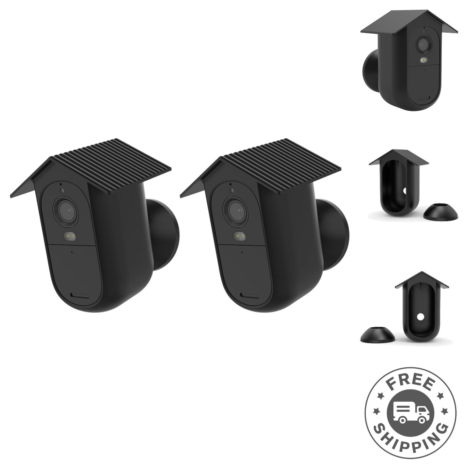 Black Silicone Skin for Arlo Essential 2nd Gen Camera - 2 Pack, Water-Resistant