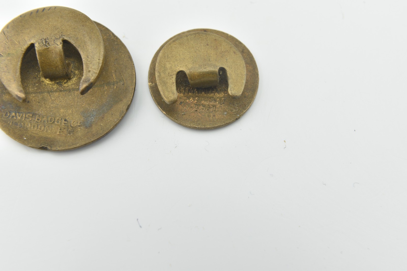 2x VTG Brass Enamel Badge Electrical Trades Union & Constructional Engineering