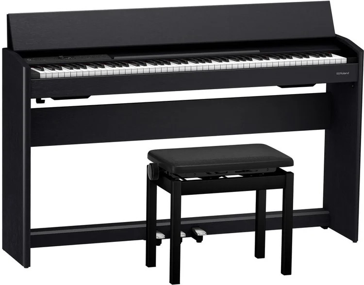 Roland F701 Digital Upright Piano - Coal Black