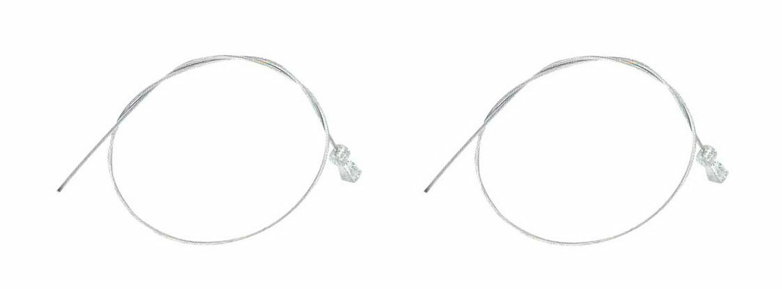 NEW! 380MM LONG BRAKE STRADDLE CABLE WIRE SINGLE BARREL IN SILVER SOLD BY PAIR