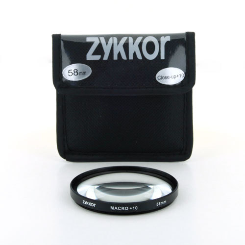 Zykkor 58mm Macro +10 Close Up Glass Filter Camera Lens,free shipping,US seller!