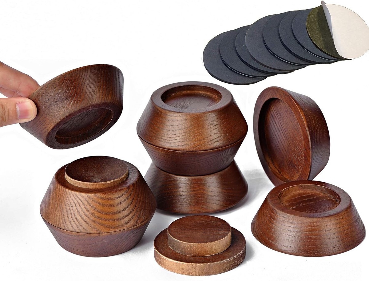 FASONLA Bed Risers (Set of 8) Furniture Risers Lifts Height 1", 2" or 3", Solid