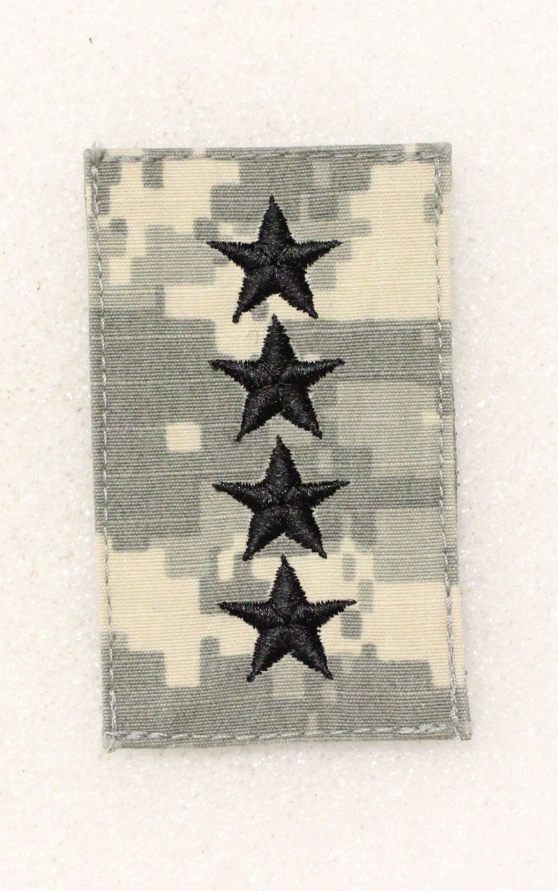 Cloth Military Rank 044: Army 4 Star General, single - UCP cloth w/hook & loop