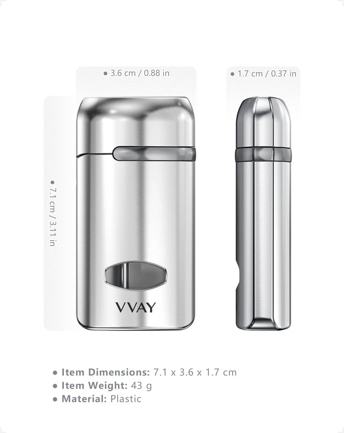 VVAY Windproof Jet Flame Lighter Butane Refillable Torch Cigarette Gas