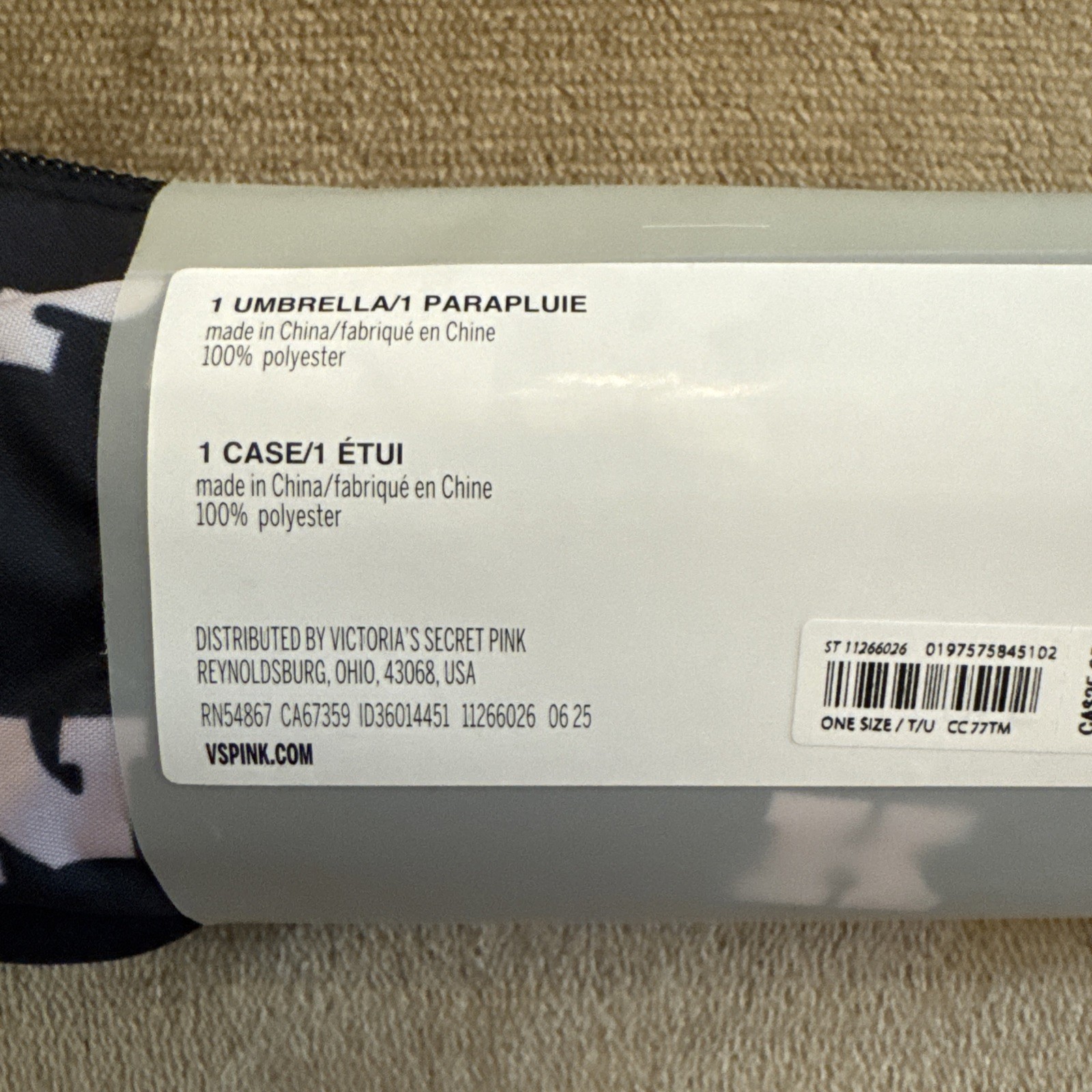 NWT- Victoria’s Secret Pink - Packable Umbrella