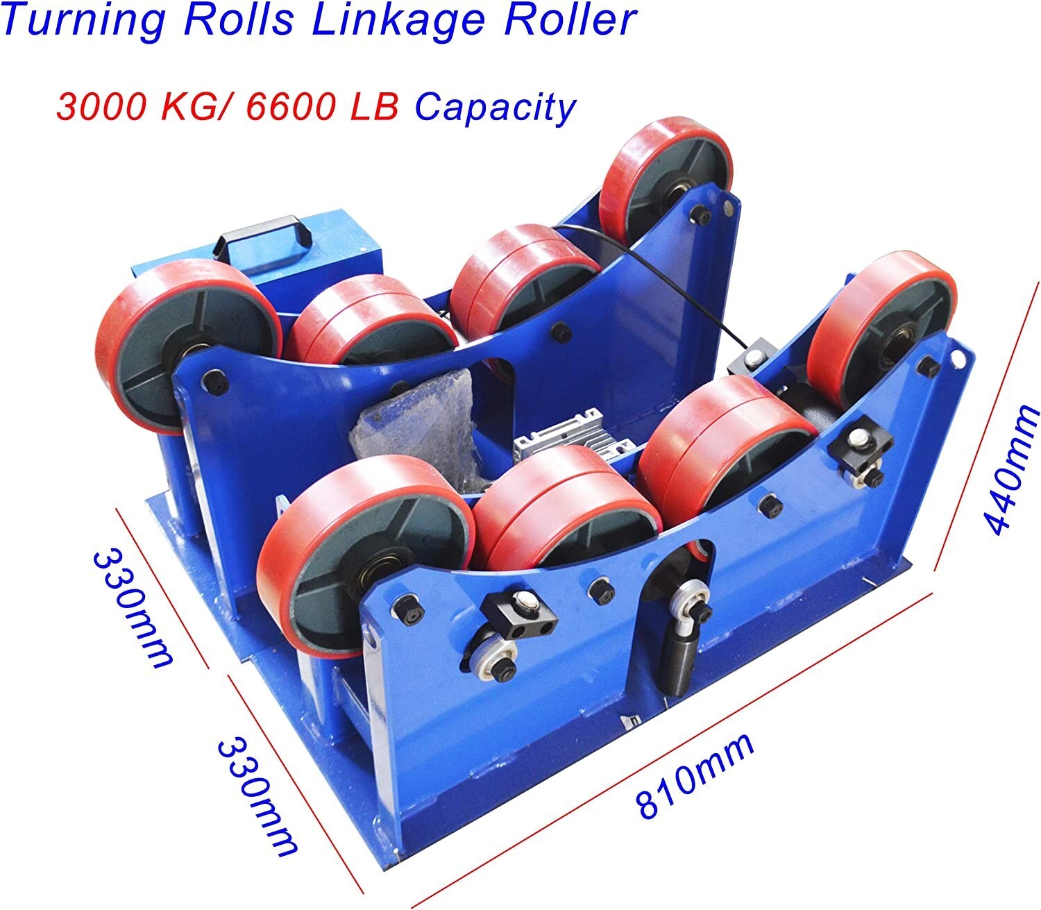 Welding Turning Roller 3T Welding Rotator 70x1200mm Pipe Welding Rotating Roller