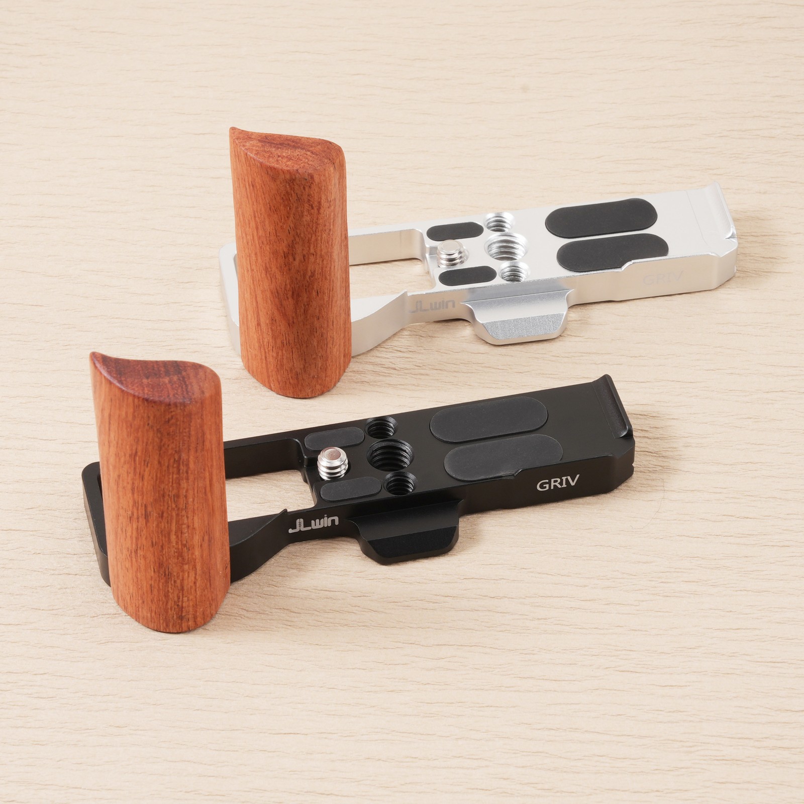 Wooden Handle Grip Quick Release QR L-Shaped Bracket For Ricoh GR IV Cam