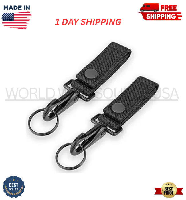 Heavy Duty Belt Keeper Keychain Belt Clip, Key Ring Holder for Duty Bel