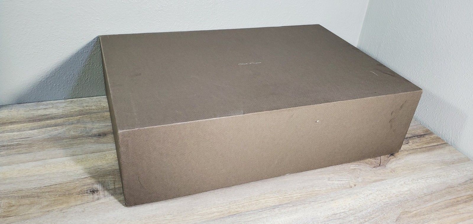 Big Heavy Rich Owens Packaging Box ONLY W/Bag. Hat Box Storage Container 22x15x6