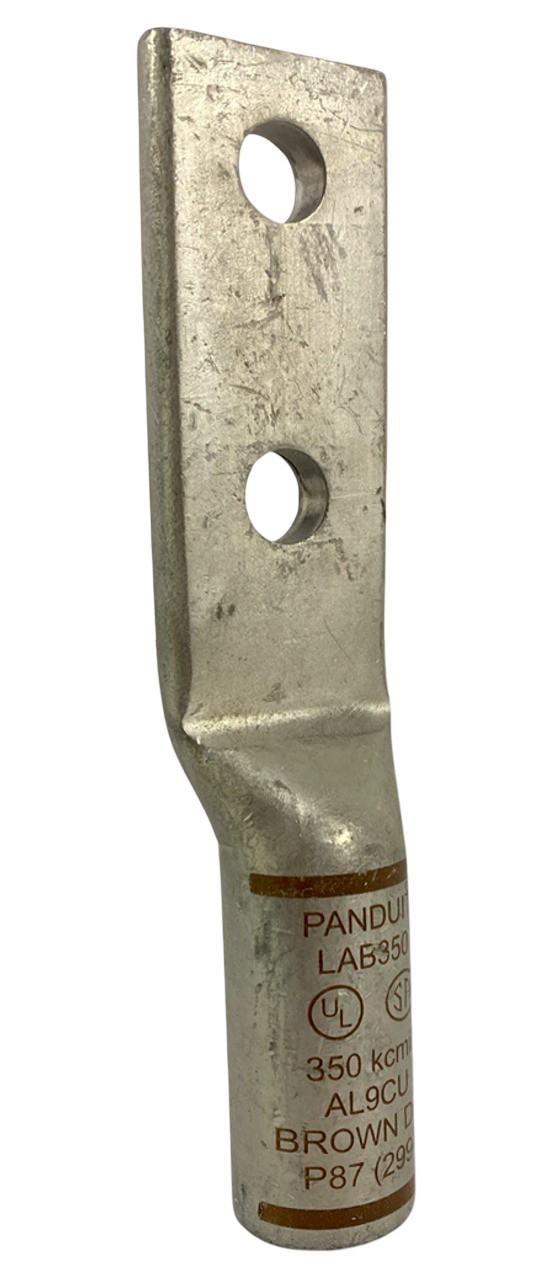 Panduit LAB350‑12‑2R Compression Lug 350 kcmil Aluminum 2‑Hole 1/2" Stud