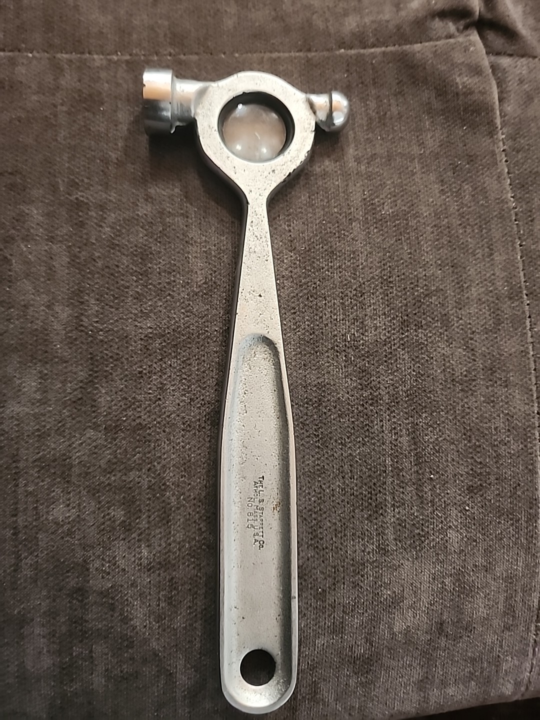 Vintage L.S. Starrett No. 815 Tool Makers Hammer W/ Magnifying Lens Really cool!