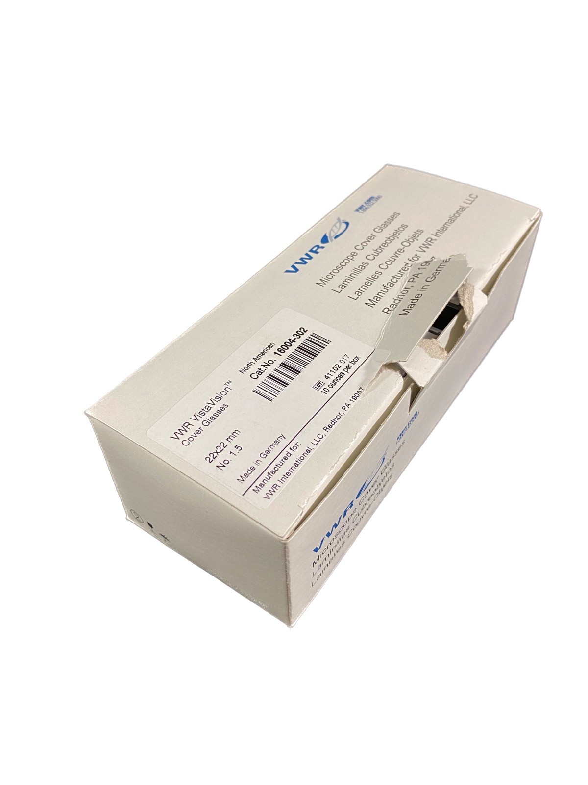 VWR VistaVision Cover Glasses Square #1.5 22×22mm 16004-302 (8/cs)