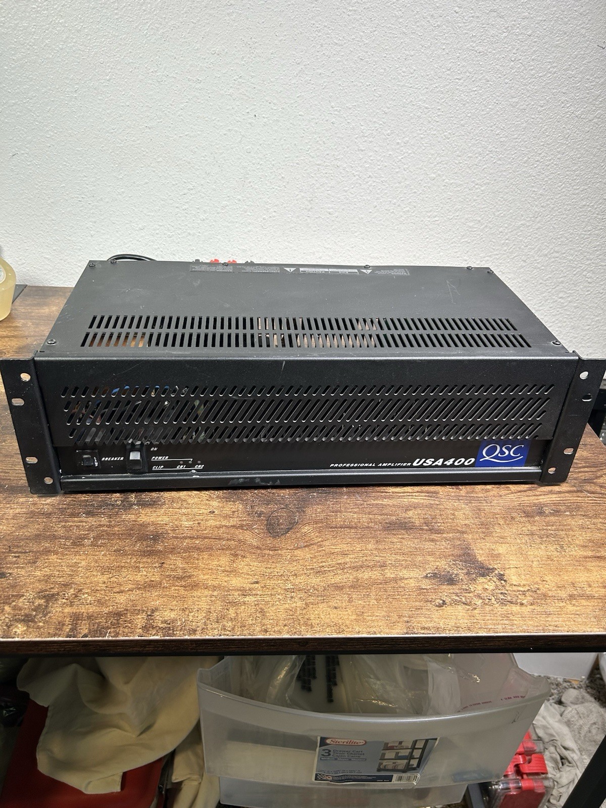 QSC USA400 Professional Power Amplifier 2-Channel Rack Mount Tested Working