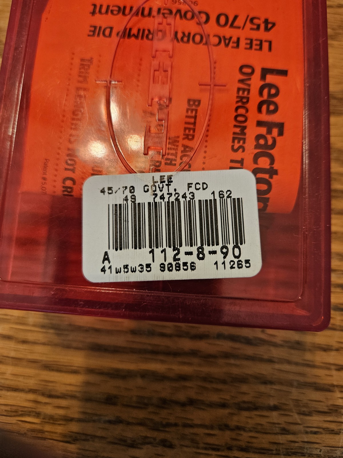 Lee 90856 Factory Crimp Die 45/70 Government New In Box #90856