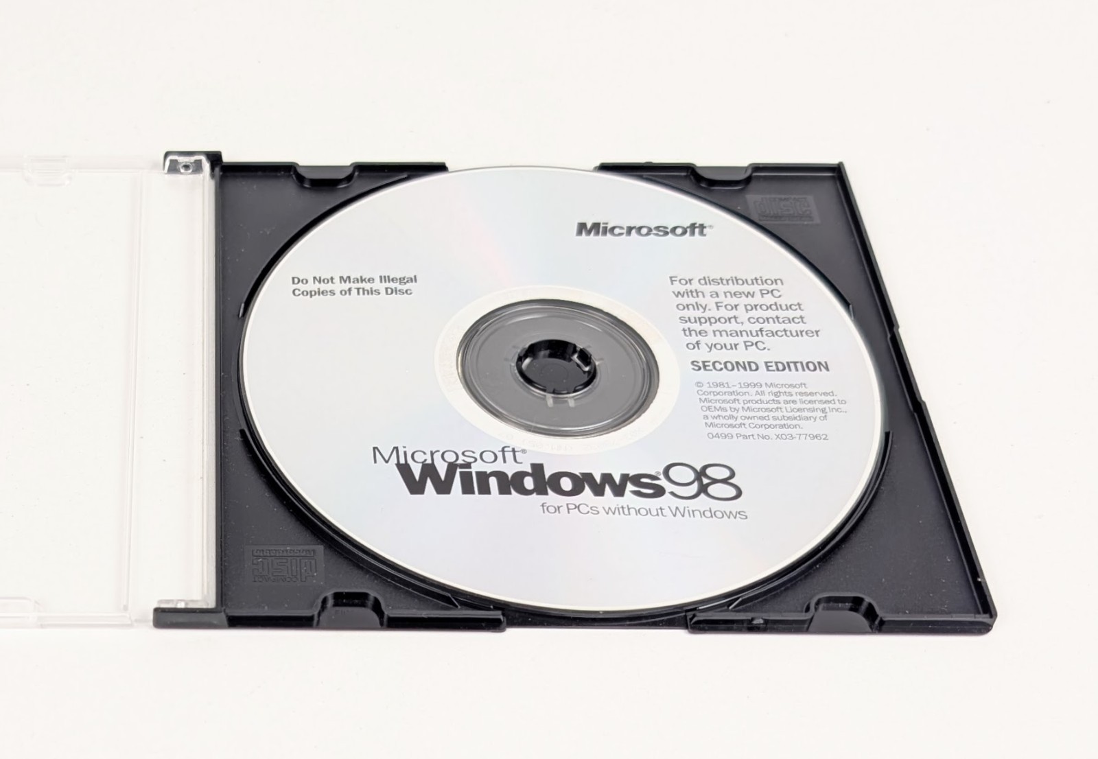 Microsoft Windows 98 Second Edition Install Disc. Disc Only NO KEY!