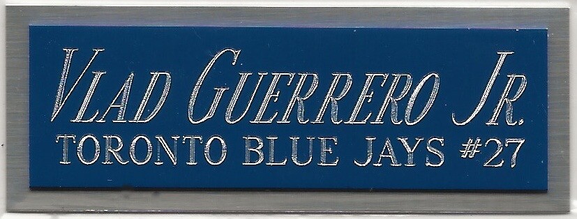 VLADIMIR GUERRERO JR. NAMEPLATE AUTOGRAPHED Signed Baseball Display CUBE CASE