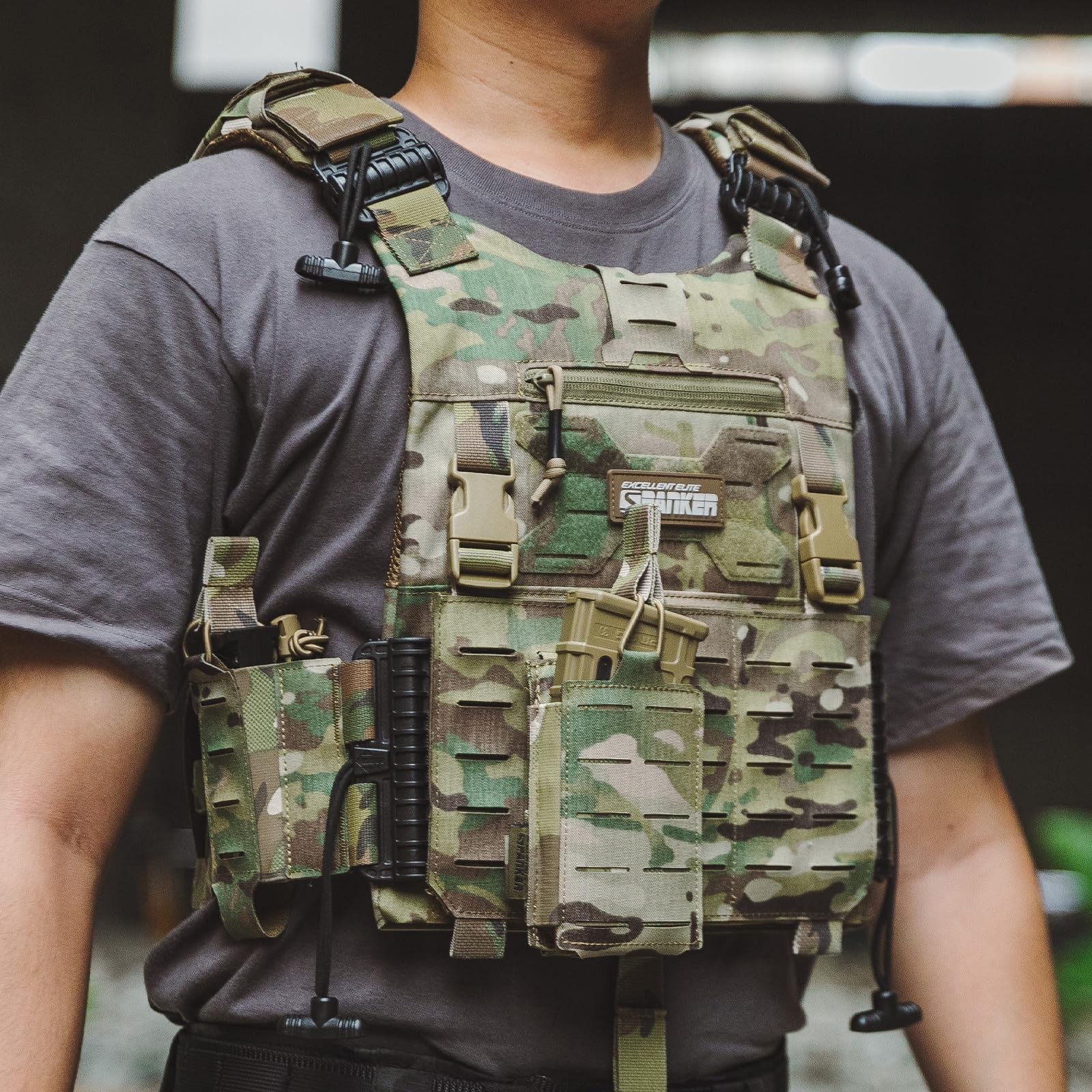 EXCELLENT ELITE SPANKER Tactical Mag Pouch Open-Top Single Single-Multicam