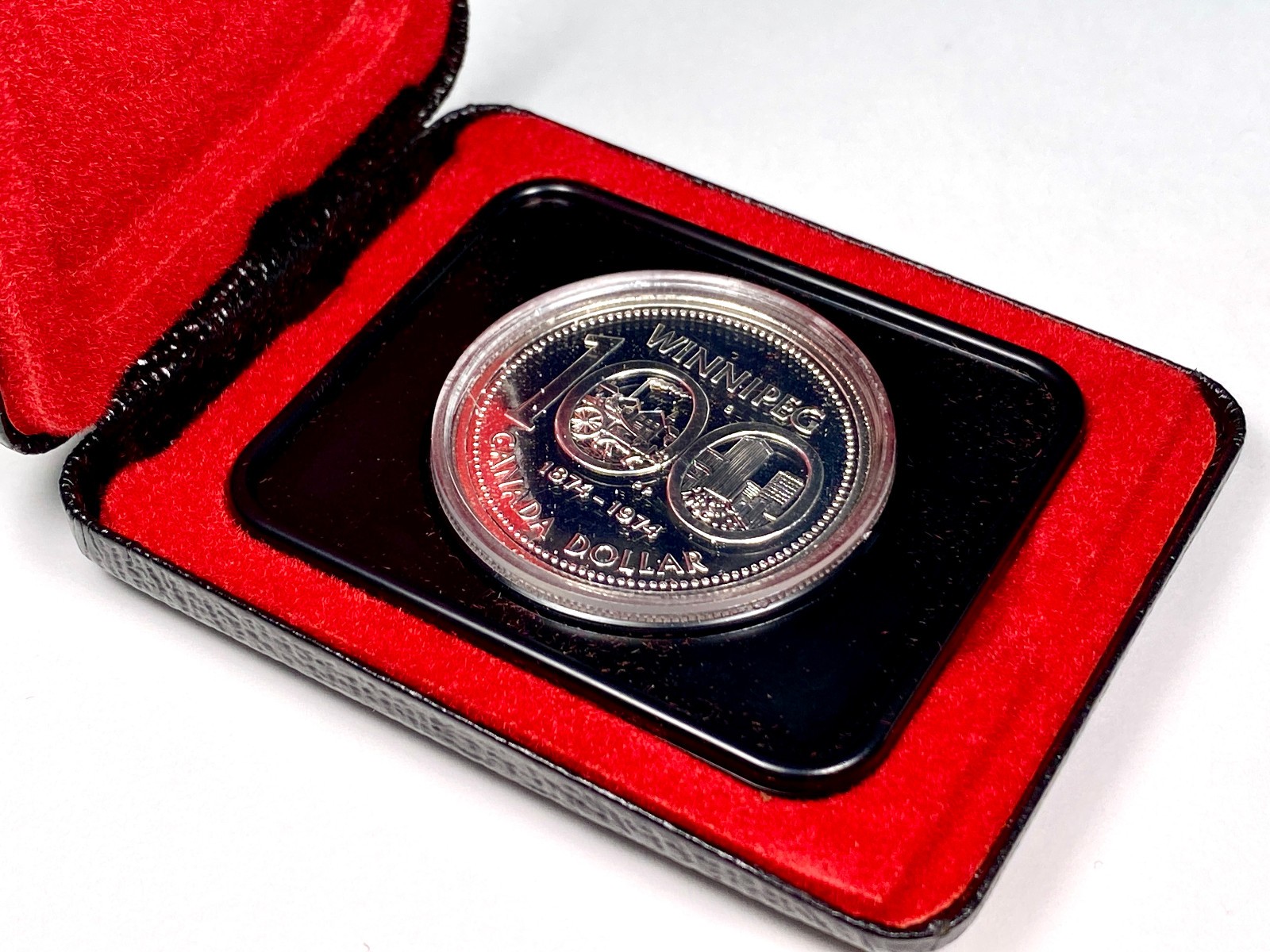 1974 Canada Winnipeg 100th Anniversary Silver Dollar Coin in OGP