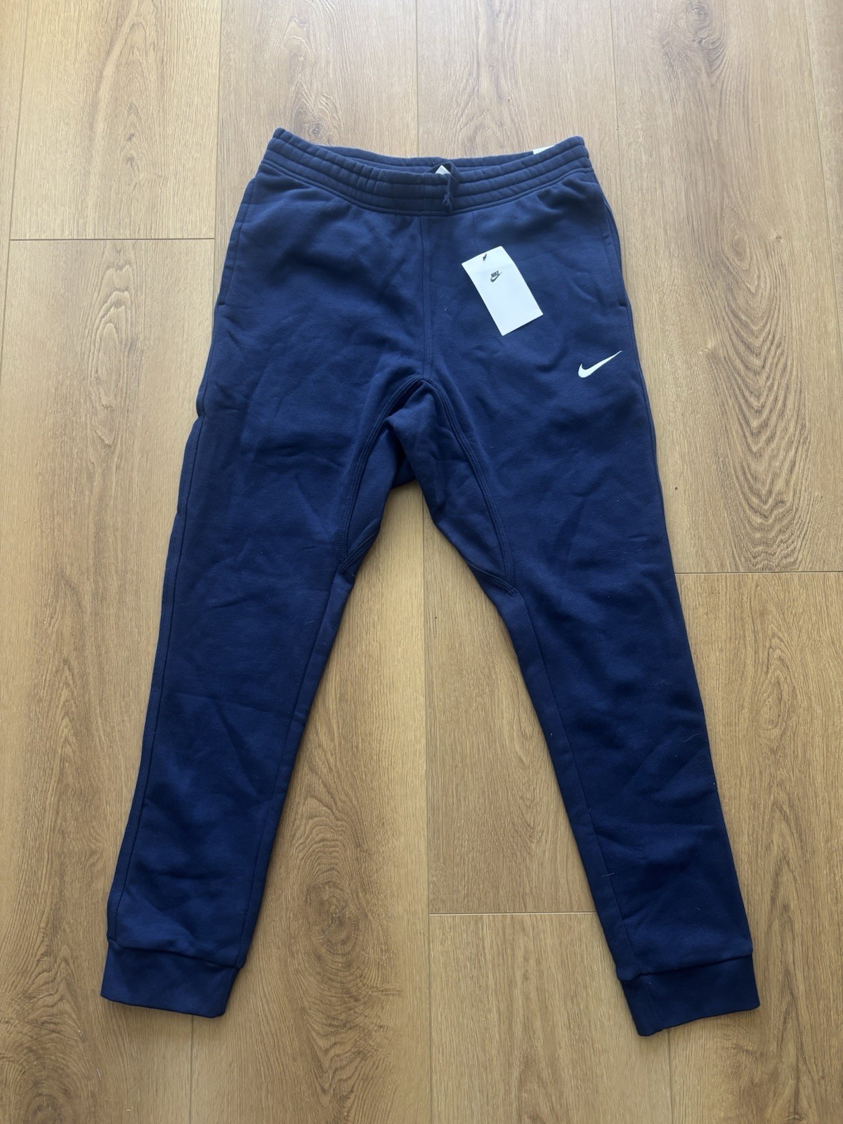 New Nike Mens Medium Standard Fit Taper Leg Sweatpants Navy Blue 716830-410