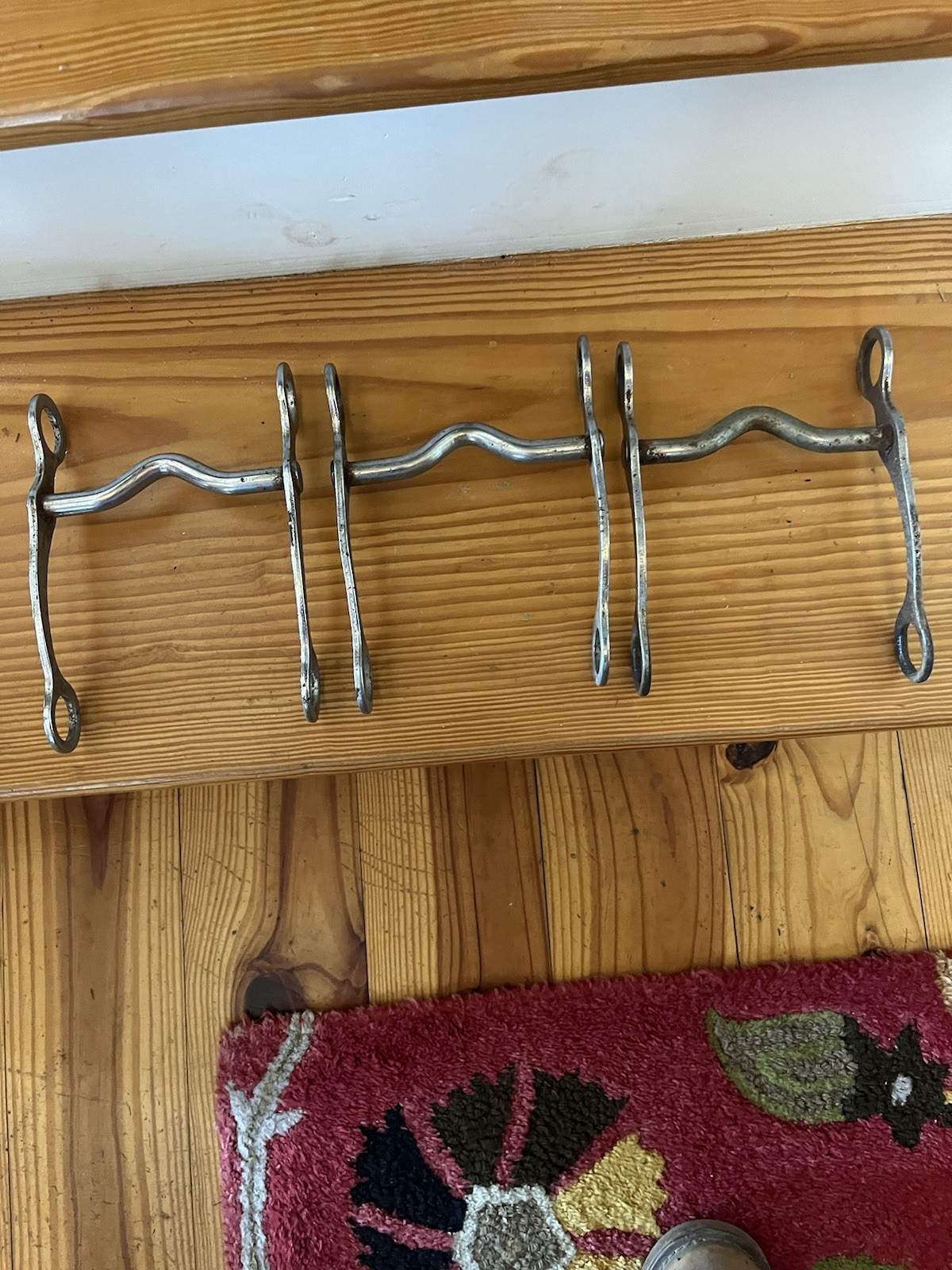 Set of 3 Used Western Metal Port Horse Curb Bits (5-inch Mouthpiece)