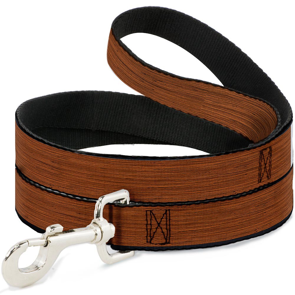 Dog Leash Wood Grain2 Horizontal Reddish Brown NARROW 0.5"