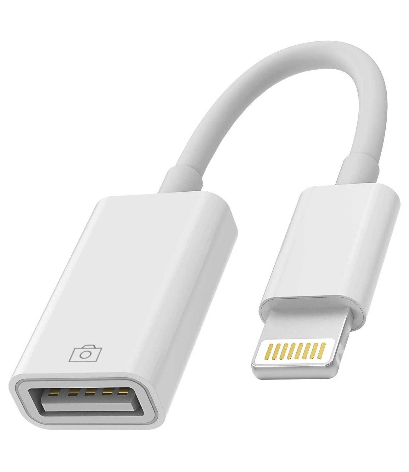 USB Female OTG Adapter IOS Compatible for iPhone iPad Lightning USB Data Reader