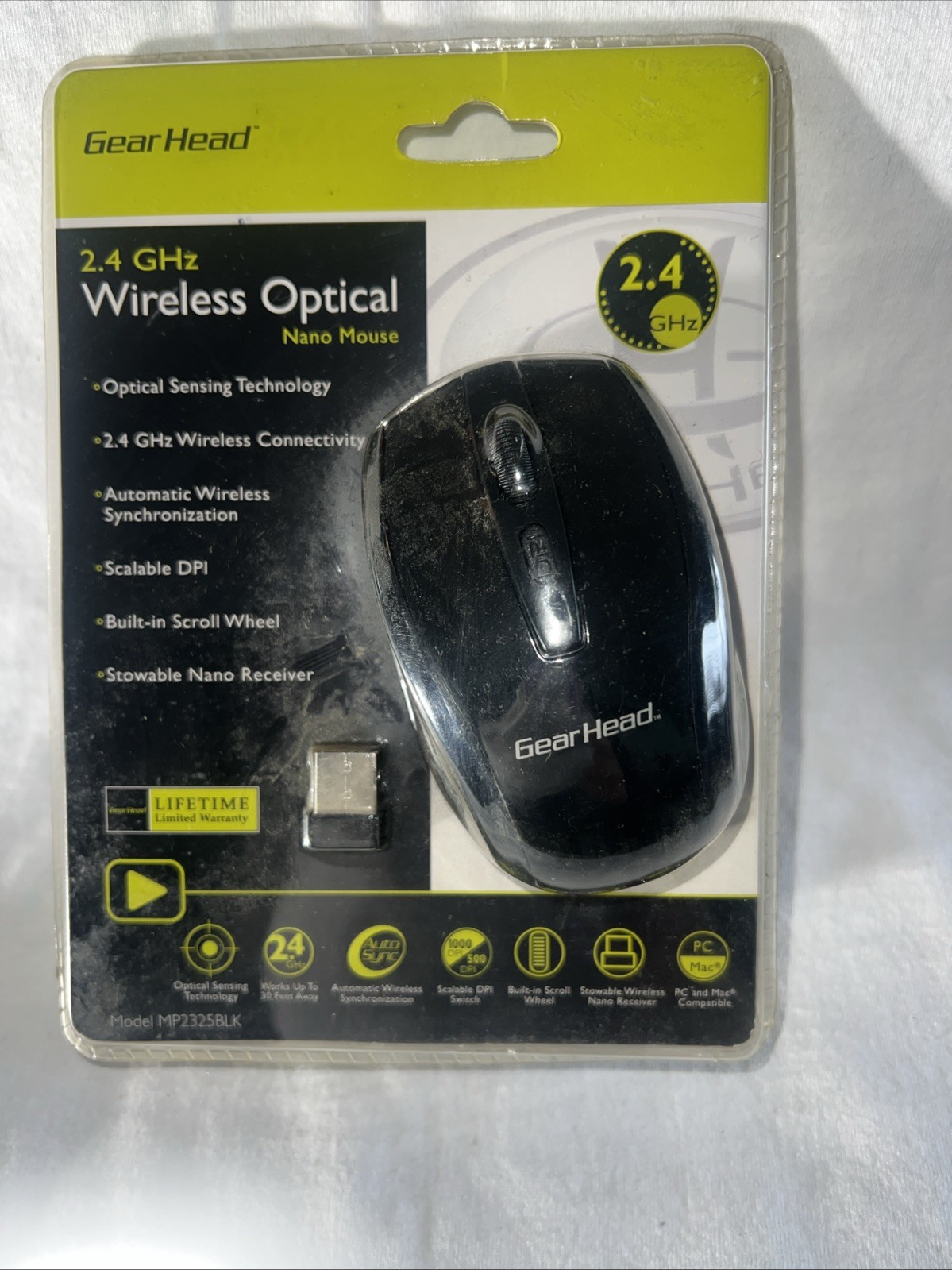 Gear Head Laser 2.4Ghz Tilt Wheel Mouse (NEW) Read Description