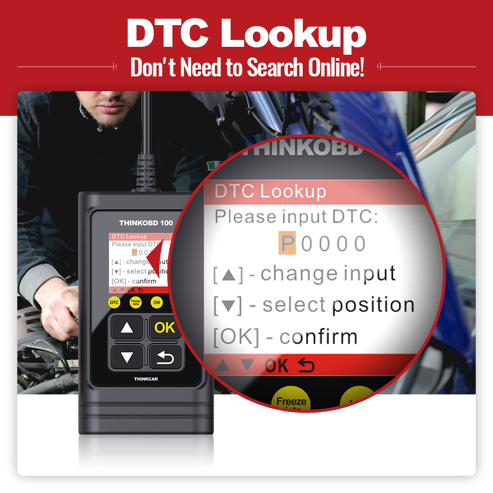 ThinkOBD 100 Auto Diagnostic Vehicle Fault Engine Code Reader OBD2 Scanner Tool