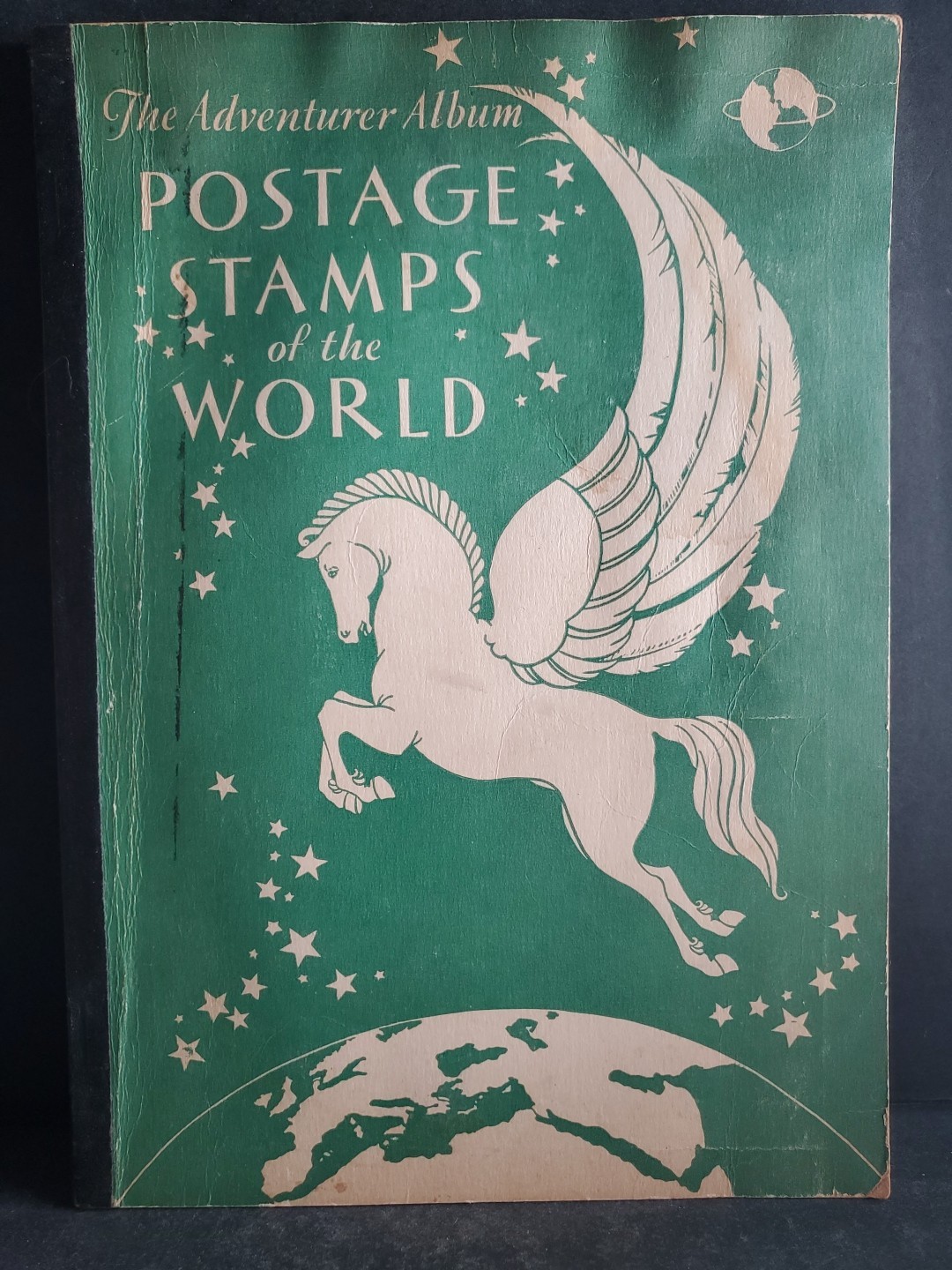 Vintage 1934 Postage Stamps Album The Adventurer Harris World Stamp Book
