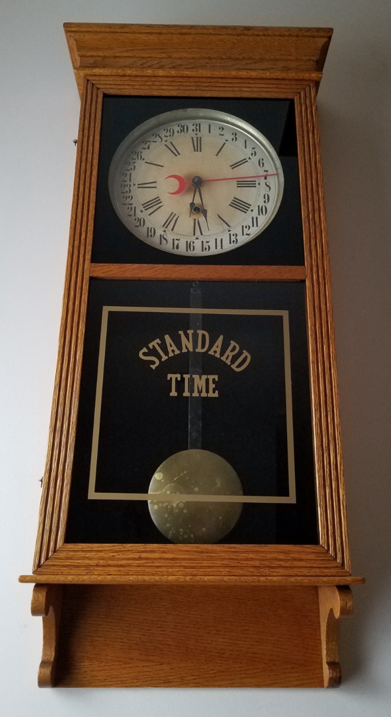 Antique Sessions Calendar Store Regulator Wall Clock 8-Day Timepiece
