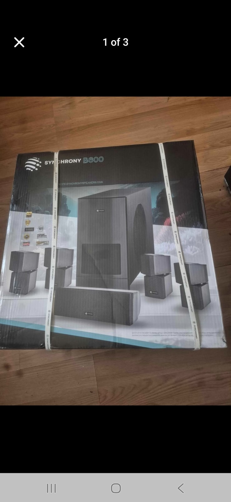 Synchrony B600 5.1 Channel Home Theater Speaker System 1500W Black