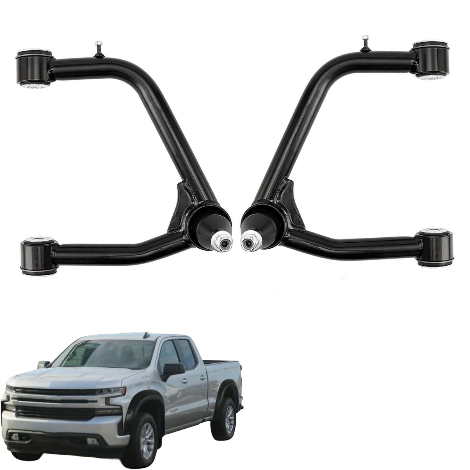 Front Upper Control Arm 2-4" Lift Kit Compatible with Chevrolet Silverado 1500
