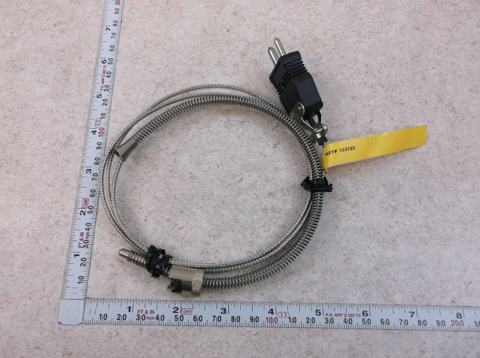 IMS, 103727, VARIABLE DEPTH SPRING STYLE THERMOCOUPLE TYPE J, MALE PLUG, F0613