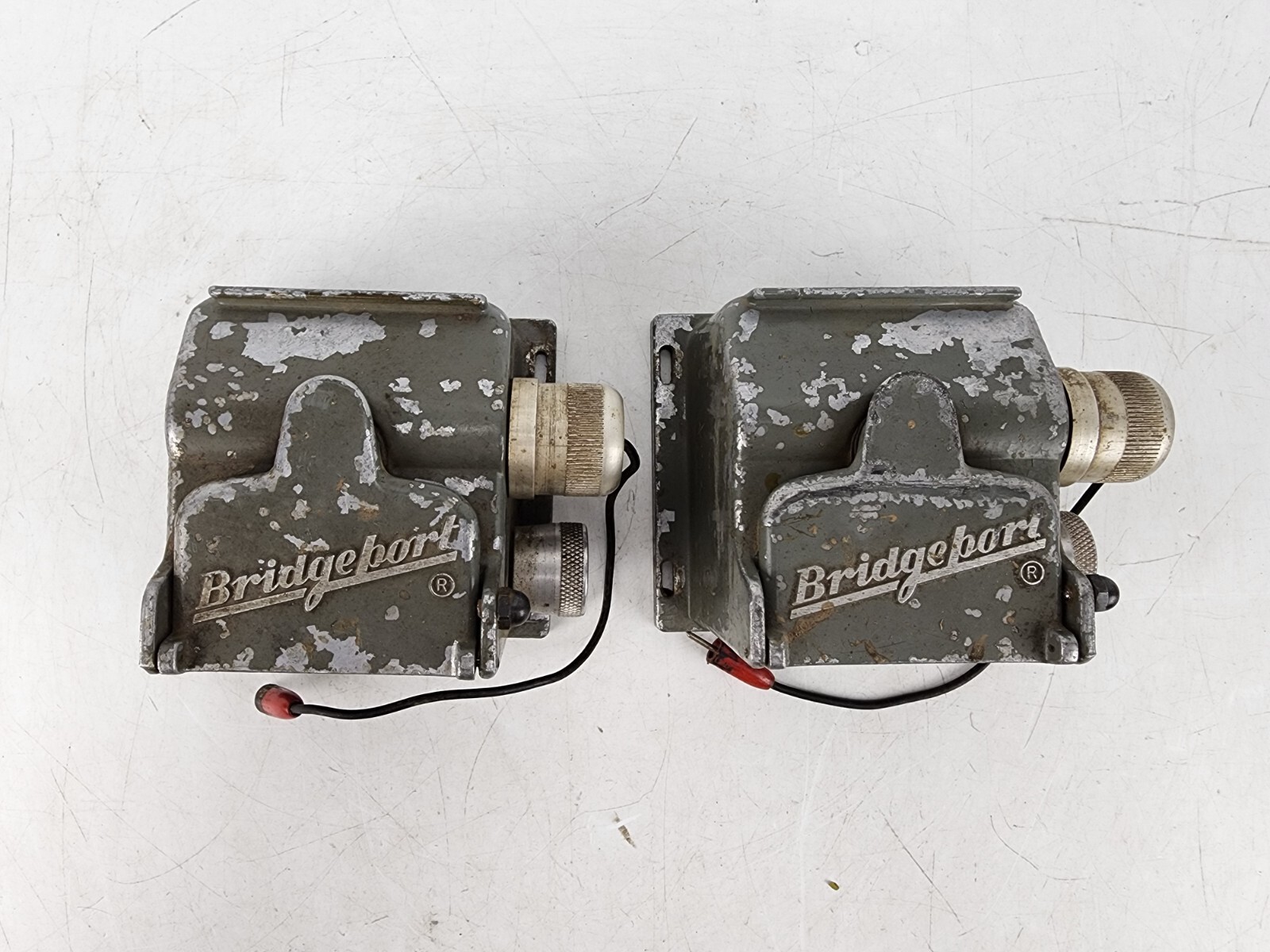 Lot of 2 Vintage Bridgeport Table Cross Travel Readout Units AS IS