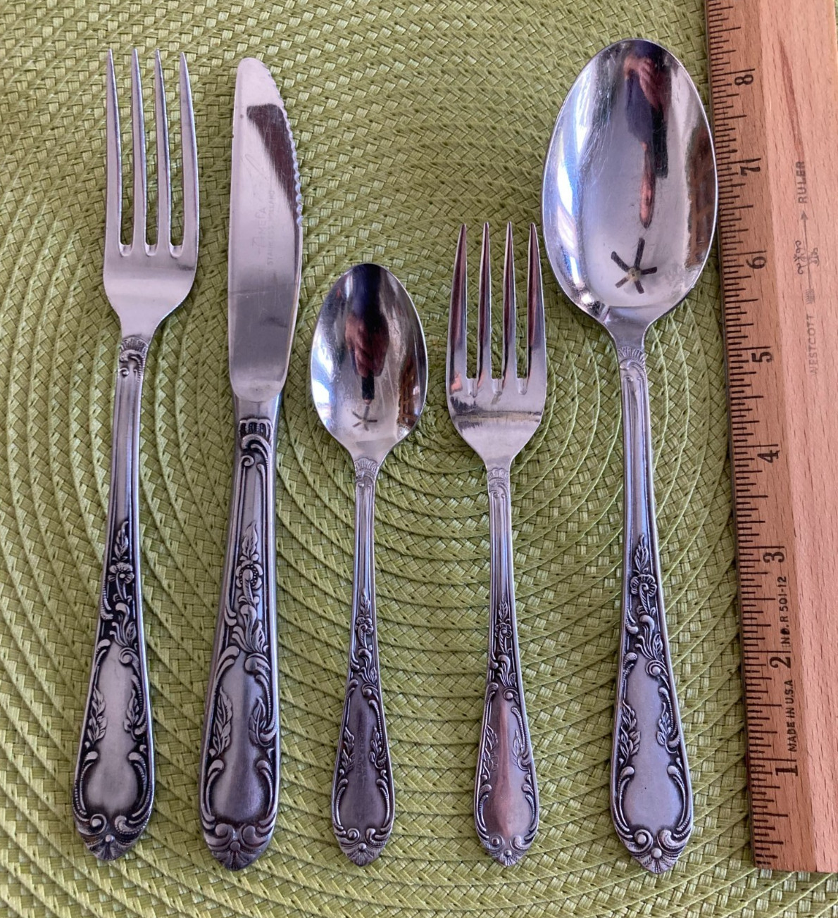 Amefa AFS1 Stainless Holland Scrolls Satin Handle Silverware YOU CHOOSE Flatware