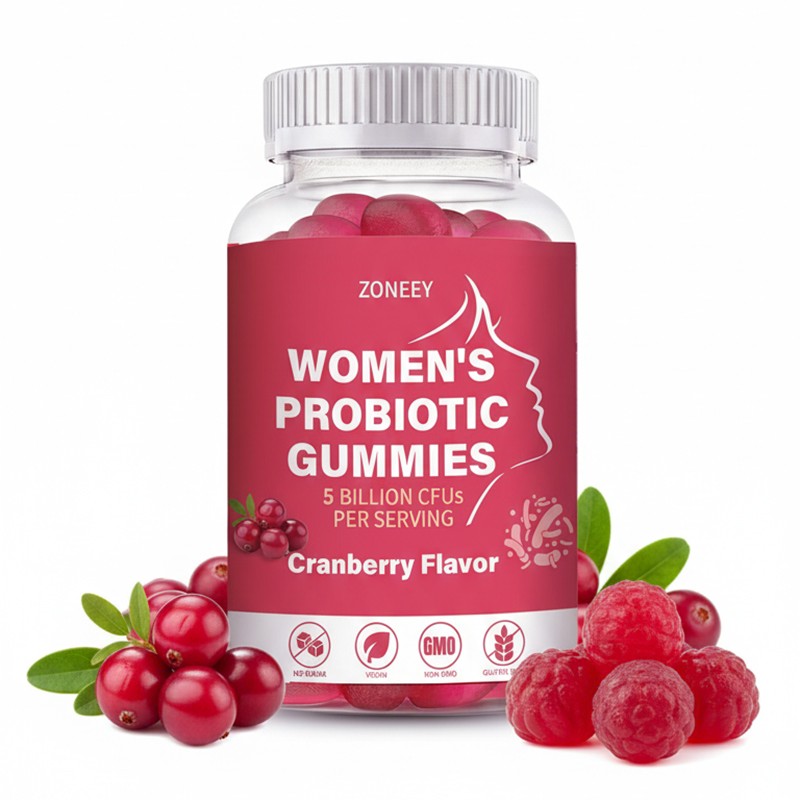 Women Vaginal Probiotics Feminine Balance pH Cranberry Gummies for Healthy Odor